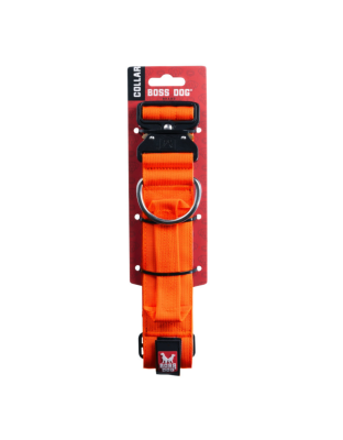 Boss Dog Tactical Adjustable Dog Collar Hunter Orange, 1ea/Medium, 15-18 in