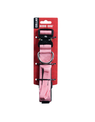 Boss Dog Tactical Adjustable Dog Collar Pink, 1ea/Medium, 15-18 in
