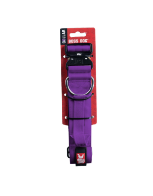 Boss Dog Tactical Adjustable Dog Collar Purple, 1ea/Large, 17-22 in