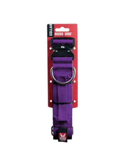 Boss Dog Tactical Adjustable Dog Collar Purple, 1ea/Medium, 15-18 in