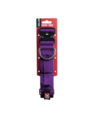 Boss Dog Tactical Adjustable Dog Collar Purple, 1ea/Small, 13-16 in