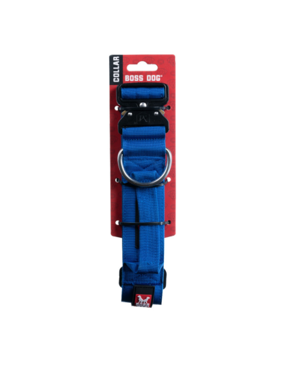 Boss Dog Tactical Adjustable Dog Collar Blue, 1ea/Large, 17-22 in