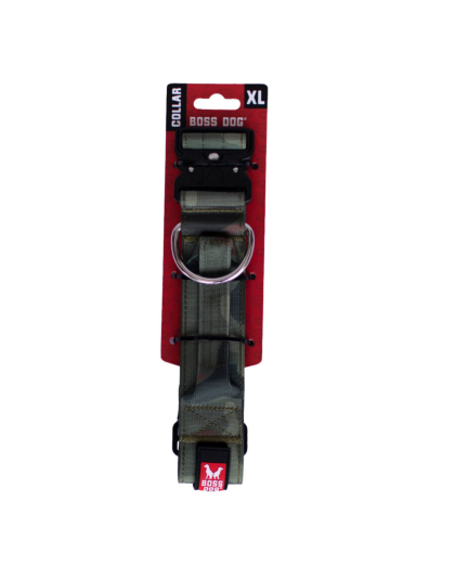 Boss Dog Tactical Adjustable Dog Collar Green Camo, 1ea/XLarge, 20-28 in