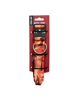 Boss Dog Tactical Adjustable Dog Collar Orange Camo, 1ea/Medium, 15-18 in
