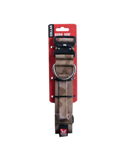 Boss Dog Tactical Adjustable Dog Collar Tan Camo, 1ea/XLarge, 20-28 in