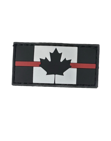 Boss Dog Tactical Collar Patch Canadian Thin Red Line, One Size