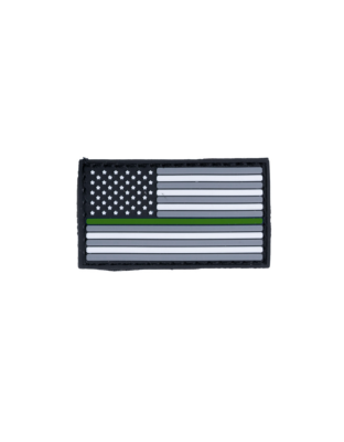 Boss Dog Tactical Collar Patch USA Thin Green Line, One Size