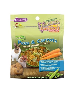 Tropical Carnival Natural Small Animal Treat Peas/Carrots 3.5oz.