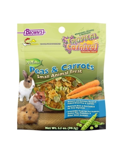 Tropical Carnival Natural Small Animal Treat Peas/Carrots 3.5oz.