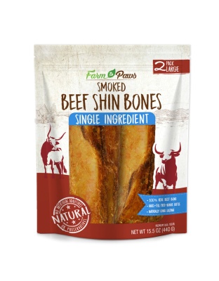 Cadet Farm to Paws Smoked Beef Shin Bones - Natural Dog Chews Beef 1ea/Large, 2 ct