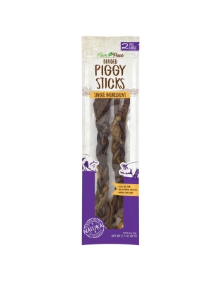 Cadet Farm to Paws Braided Piggy Sticks - Natural Dog Treats 1ea/Large, 2 ct