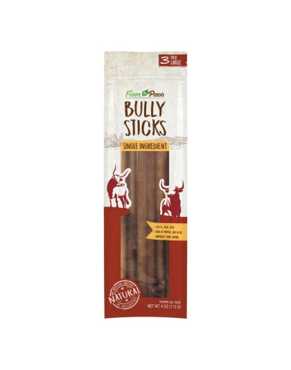 Cadet Farm to Paws Bully Sticks - Natural Dog Treats 1ea/Large, 3 ct