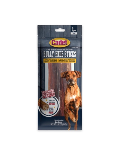 Cadet Bully Hide Sticks All-Natural Dog Chews Small Stick, 1ea/2 ct
