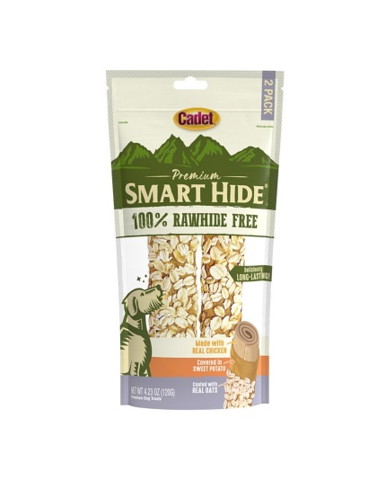 Cadet Smart Hide Rawhide Free Dog Chews Oats, Medium/Large (2 ct)