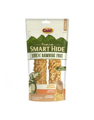 Cadet Smart Hide Rawhide Free Dog Chews Peanuts, 1ea/Medium/Large (2 ct)