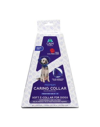 Calm Paws Caring Collar w/ Calming Disk For Dogs Medium