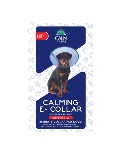 Calm Paws E-Collar Blue Large 9.5-15.5in.