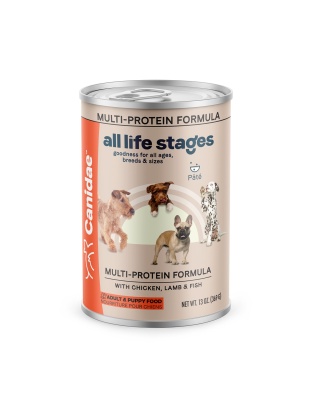 All Life Stages Multi-Protein Canned Dog Food Chicken/Lamb/Fish 13oz. (Case of 12)