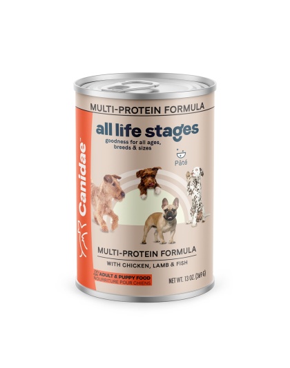 All Life Stages Multi-Protein Canned Dog Food Chicken/Lamb/Fish 13oz. (Case of 12)