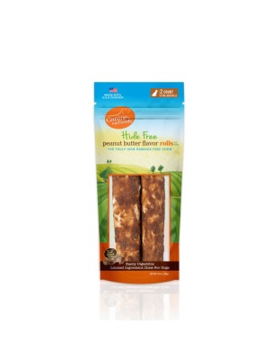 Canine Natural Hide Free 10" Peanut Butter Extra Large Roll 2Pk