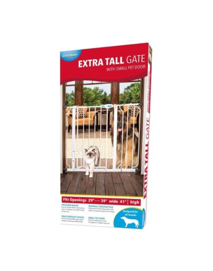 Carlson Expandable Extra Tall Walk-Thru Pet Gate White 29-36.5 X 36in.