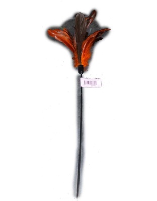 Cat Claws Cat Teaser Starburst Feather Wand Cat Toy Multi-Color 1ea/18 in