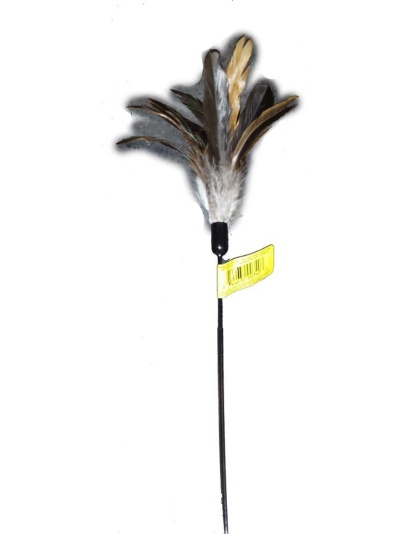 Cat Claws Cat Teaser Wiggler Wand Cat Toy Black, White 1ea/18 in