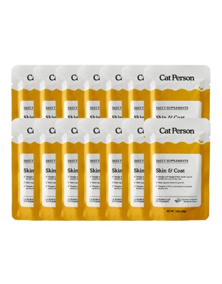 Cat Person Cat Supplements Skin & Coat Chicken 1.05Oz Pouch 14 Pack