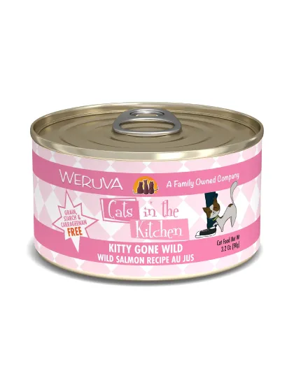 Cats In The Kitchen Kitty Gone Wild - Wild Salmon Recipe 3.2oz. (Case of 24)