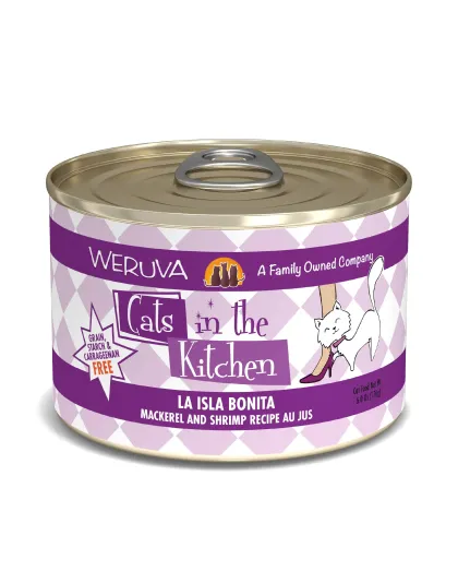 Cats In The Kitchen La Isla Bonita Mackerel and Shrimp Recipe 6oz. (Case of 24)