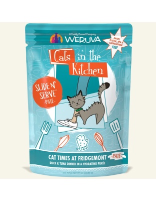 Cats In The Kitchen Slide N Serve Cat Times at Fridgemont Duck and Tuna Dinner 3oz. Pouch (Case of 12)