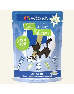 Cats In The Kitchen Slide N Serve Cattyshack Chicken and Shrimp Dinner 3oz. Pouch (Case of 12)