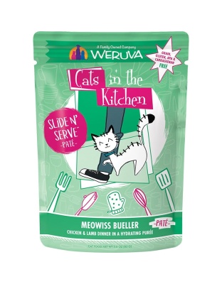 Cats In The Kitchen Slide N Serve Meowiss Bueller Chicken and Lamb Dinner 3oz. Pouch (Case of 12)