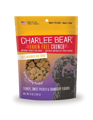Charlee Bear Dog Crunch Grain Free Turkey And Sweet Potato 8oz.