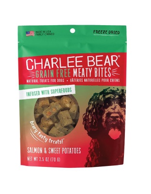 Charlee Bear Dog Meaty Bites Salmon & Sweet Potato 2.5oz.