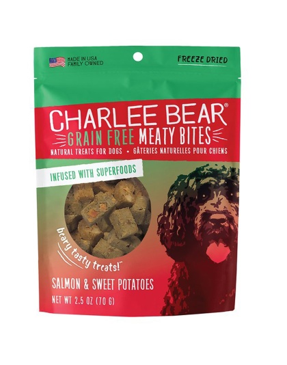 Charlee Bear Dog Meaty Bites Salmon & Sweet Potato 2.5oz.