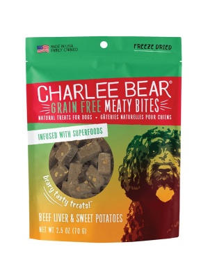 Charlee Bear Dog Meaty Bites Beef Liver And Sweet Potato 2.5oz.