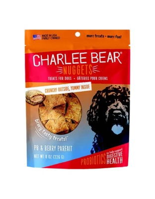 Charlee Bear Dog Nuggets Digestive Health Peanut Butter & Beary Parfait 8Oz