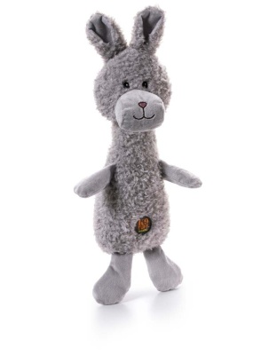 Charming Pet Products Scruffles Bunny Plush Dog Toy Gray 1ea/SM