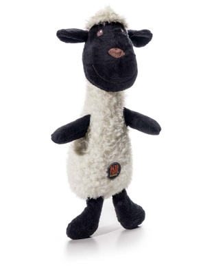 Charming Pet Products Scruffles Lamb Plush Dog Toy Black/White 1ea/SM