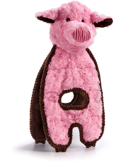 Charming Pet Products Cuddle Tug Peachy Pig Dog Toy 1ea