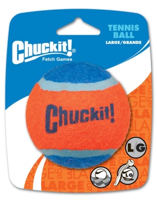 Chuckit! Tennis Ball Dog Toy Shrink Sleeve Blue/Orange 1ea/LG, 1 pk