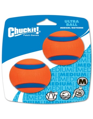 Chuckit! Ultra Ball Dog Toy Blue/Orange 1ea/2 pk, MD
