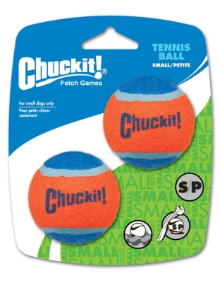 Chuckit! Tennis Ball Dog Toy Shrink Sleeve Blue/Orange 1ea/SM, 2 pk