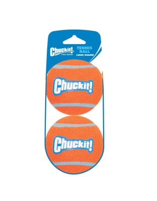 Chuckit! Tennis Ball Dog Toy Shrink Sleeve Orange/Orange 1ea/LG, 2 pk