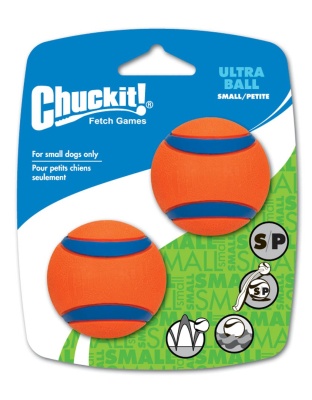 Chuckit! Ultra Ball Dog Toy Blue/Orange 1ea/2 pk, SM