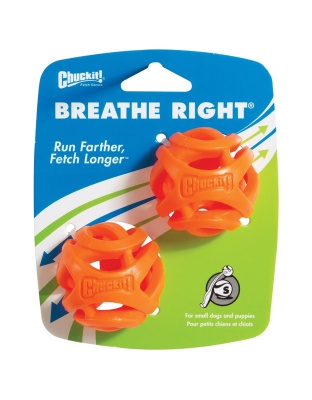 Chuckit! Breathe Right Dog Toy Fetch Ball Orange 1ea/2 pk, SM