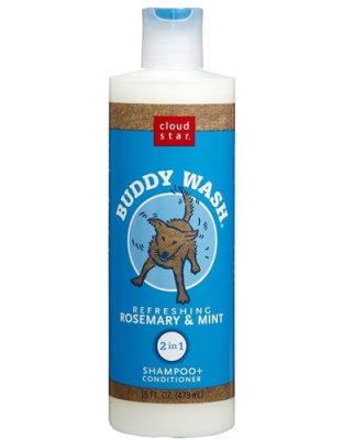 Cloud Star Buddy Wash Refreshing Rosemary and Mint Dog Shampoo and Conditioner; 16oz. Bottle