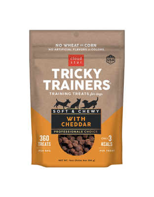 Cloud Star Chewy Tricky Trainers Cheddar Flavor Dog Treats; 14oz. Bag