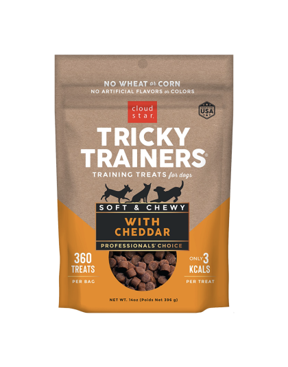 Cloud Star Chewy Tricky Trainers Cheddar Flavor Dog Treats; 14oz. Bag